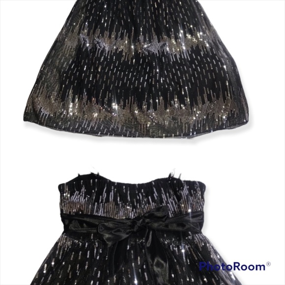 SPEECHLESS BLACK SHIMMERING SEQUIN DRESS - Picture 6 of 7
